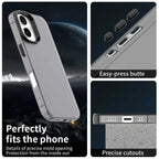 iPhone 17 Case PC + TPU + PET Matte Anti-Drop Phone Back Cover - Black