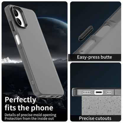 Samsung Galaxy A06 5G Case PC + TPU + PET Matte Anti-Drop Phone Back Cover - Black