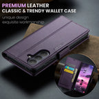 CASEME For Samsung Galaxy S26+ Case 023 Series RFID Blocking Glossy Stand Phone Cover - Purple