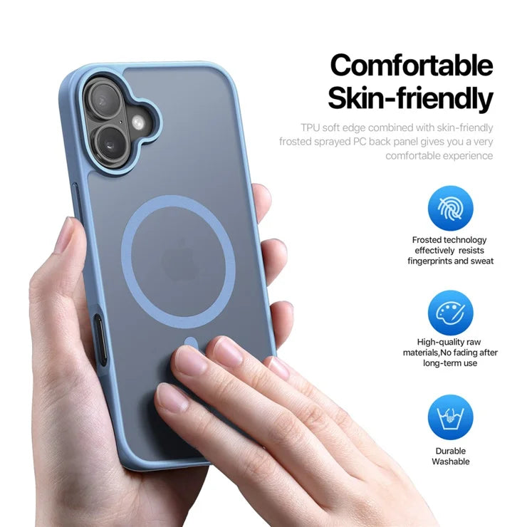 DUX DUCIS For iPhone 17 Case Yind Series PC+TPU Phone Cover Compatible with MagSafe - Light Blue