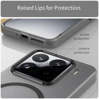 Xiaomi 15 Pro Magnetic Case TPU + PC Slim Matte Translucent Phone Cover - Black