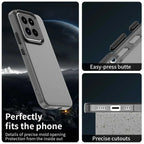 Xiaomi 14 Pro Case PC+TPU+PET Matte Anti-Drop Phone Back Cover - Black