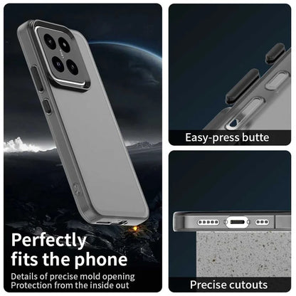Xiaomi 14 Pro Case PC+TPU+PET Matte Anti-Drop Phone Back Cover - Black