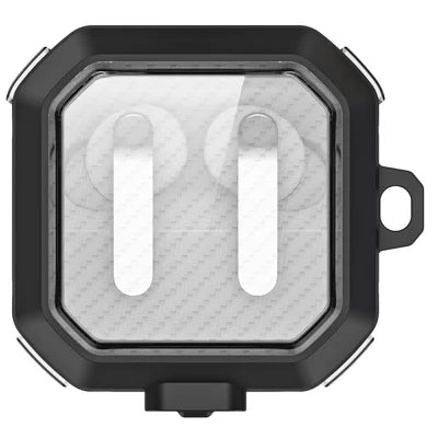 DUX DUCIS SECE-serien til Samsung Galaxy Buds4 / Buds4 Pro Etui Stødsikker PC + TPU Hovedtelefoncover med Metalkrog - Sort