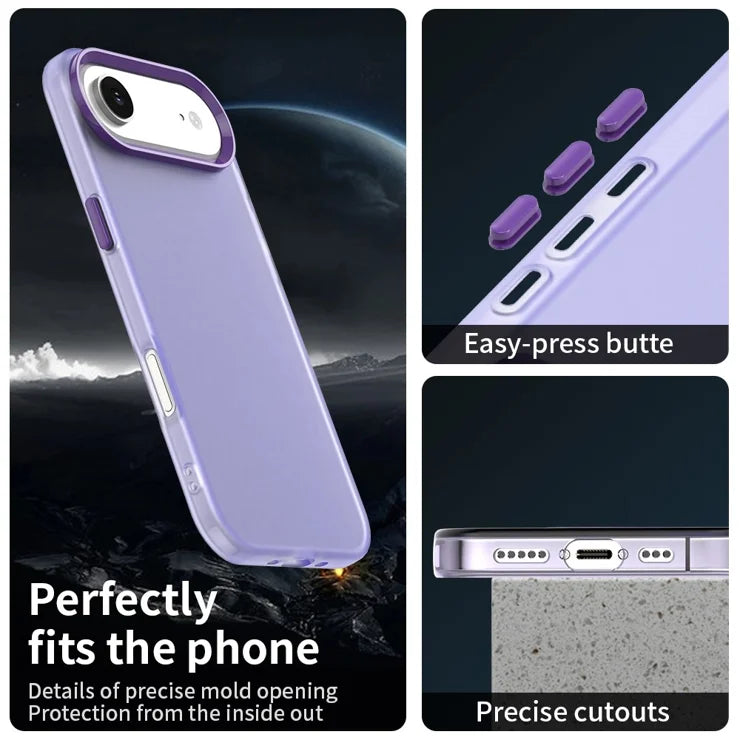 iPhone Air Case PC + TPU + PET Mat Anti-Drop Telefonbagside - Lilla
