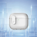 For Apple AirPods 4 Earphone Protective Case Snap Switch Ice Crystal Clear TPU+PC Cover - Transparent