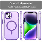 iPhone 14 Translucent Phone Case Matte Design Compatible with MagSafe Wireless Charging - Dark Purple