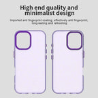iPhone 16 Case PC+TPU+PET Matte Anti-Drop Phone Back Cover - Purple