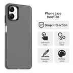 Samsung Galaxy A06 5G Case PC + TPU + PET Matte Anti-Drop Phone Back Cover - Black