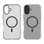 iPhone 16 Plus Case Compatible with MagSafe TPU + PC Slim Matte Translucent Phone Cover - Black