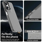 Motorola Moto G35 5G Case PC+TPU+PET Matte Anti-Drop Phone Back Cover - Black