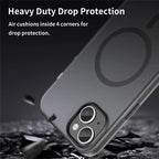 iPhone 15 Plus / 14 Plus Magnetic Case Translucent Matte Anti-Fingerprint Phone Cover - Black