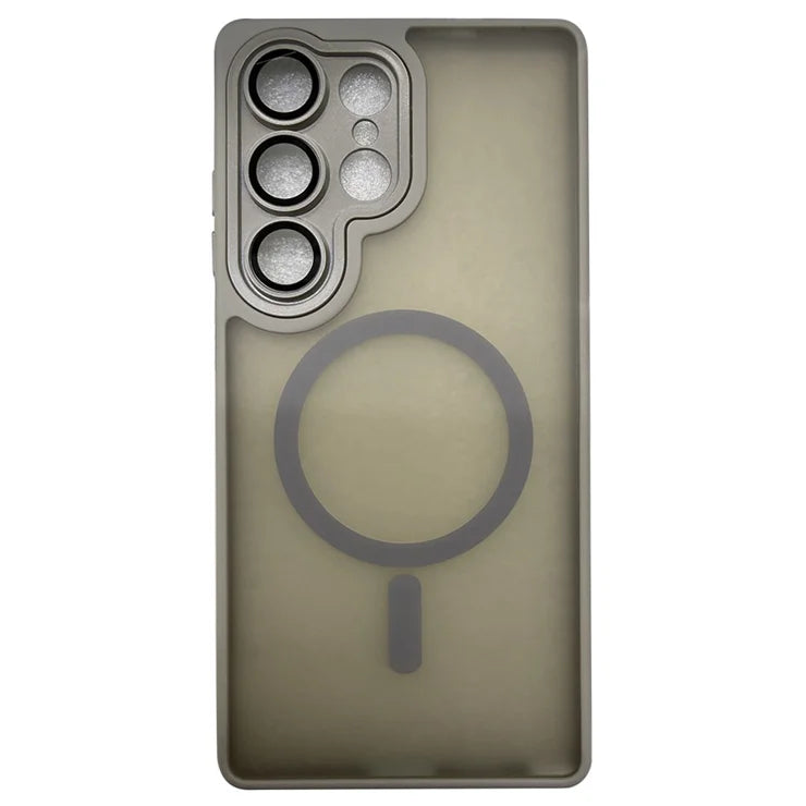 Samsung Galaxy S26 Ultra Case Compatible with MagSafe Skin-Touch PC + TPU Phone Cover - Grey