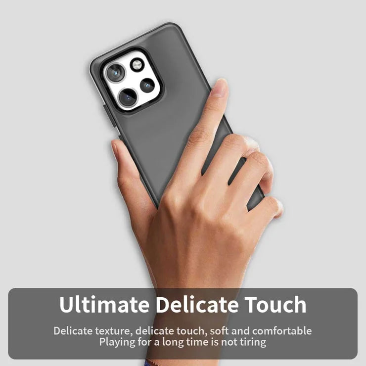 Mattapintainen suojakuori Motorola Edge 60 Neo 5G / 50 Neo 5G / S50 5G / ThinkPhone 25 5G puhelimille – PC+TPU+PET Anti-Drop -puhelimen takakansi – musta