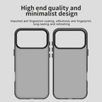 iPhone 17 Pro Max Case PC + TPU + PET Matte Anti-Drop Phone Back Cover - Black