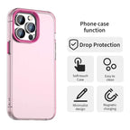 iPhone 13 Pro Max Case PC+TPU+PET Matte Anti-Drop Phone Back Cover - Pink
