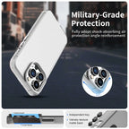 iPhone 13 Pro Case PC+TPU+PET Matte Anti-Drop Phone Back Cover - White