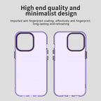 iPhone 13 Pro Case PC+TPU+PET Matte Anti-Drop Phone Back Cover - Purple