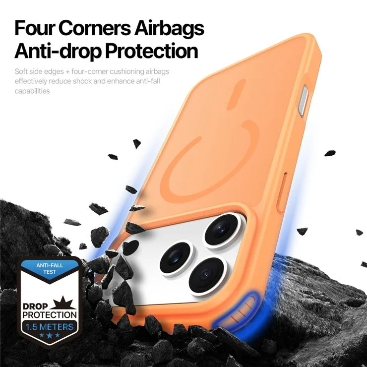 DUX DUCIS Yind Series For iPhone 17 Pro Max Case TPU + PC Matte Phone Cover Compatible with MagSafe - Orange