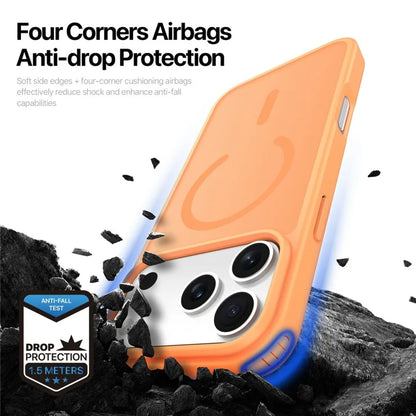 DUX DUCIS Yind Series For iPhone 17 Pro Max Case TPU + PC Matte Phone Cover Compatible with MagSafe - Orange