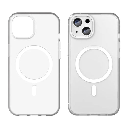 iPhone 14 Translucent Phone Case Matte Design Compatible with MagSafe Wireless Charging - White