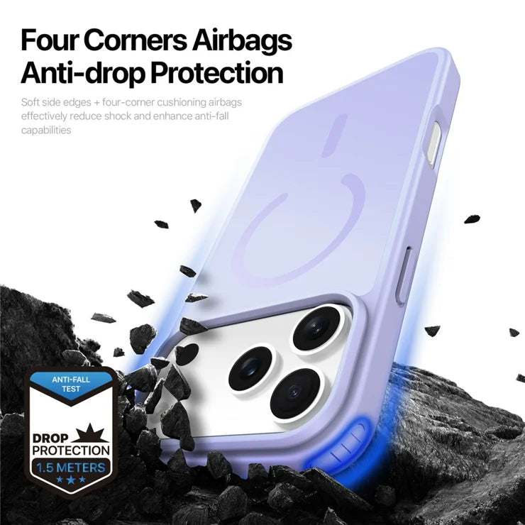 DUX DUCIS Yind Series For iPhone 17 Pro Max Case TPU + PC Matte Phone Cover Compatible with MagSafe - Light Purple
