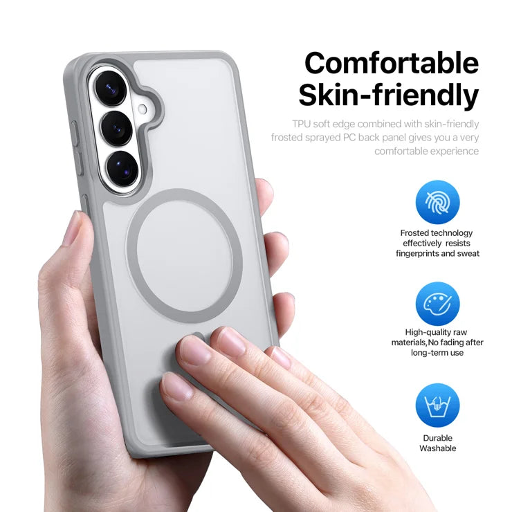 DUX DUCIS For Samsung Galaxy S26 Magnetic Case Yind Series PC+TPU Phone Cover - Grey