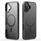 DUX DUCIS Yind Series For iPhone 16 Matte Case Compatible with MagSafe PC+TPU Phone Cover - Black