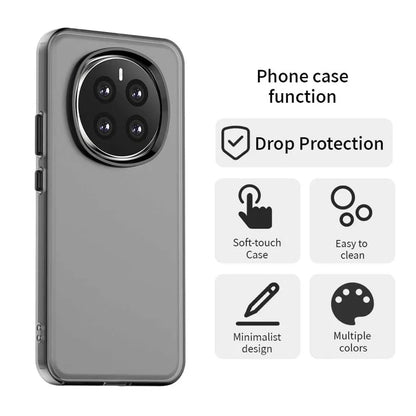 Honor Magic7 5G Case PC+TPU+PET Matte Anti-Drop Phone Back Cover - Black