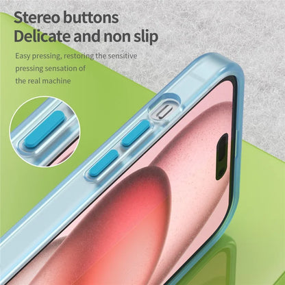 iPhone 15 Magnetic Case Matte Phone Cover Anti-Fingerprint Anti-Scratch - Blue