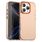iPhone 16 Pro Max Case PC+TPU+PET Matte Anti-Drop Phone Back Cover - Orange