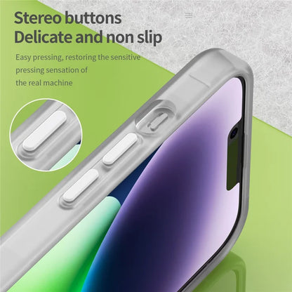iPhone 14 Translucent Phone Case Matte Design Compatible with MagSafe Wireless Charging - White