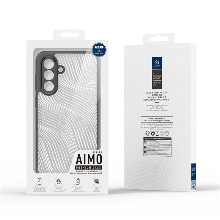 DUX DUCIS For Samsung Galaxy A56 5G / A36 5G Case Aimo Series TPU+PC Matte Drop-Proof Phone Cover (REACH Certification) - Black