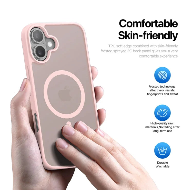 DUX DUCIS For iPhone 17 Case Yind Series PC+TPU Phone Cover Compatible with MagSafe - Light Pink