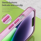 iPhone 14 Translucent Phone Case Matte Design Compatible with MagSafe Wireless Charging - Pink