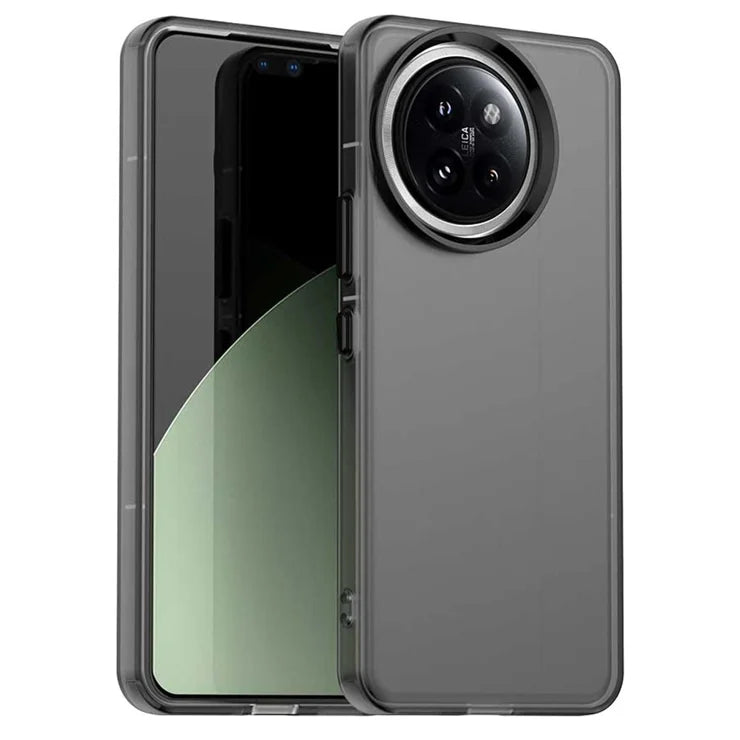 Xiaomi 14 Civi 5G / Civi 4 Pro 5G Case PC+TPU+PET Matte Anti-Drop Phone Back Cover - Black