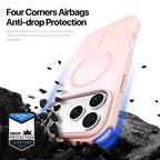 DUX DUCIS Yind Series For iPhone 17 Pro Case TPU + PC Matte Phone Cover Compatible with MagSafe - Light Pink