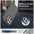 Xiaomi 15T Case PC + TPU + PET Matte Anti-Drop Phone Back Cover - Black
