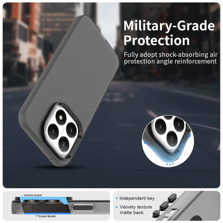 Xiaomi 15T Cover PC + TPU + PET Mat Anti-Drop Telefonbagcover - Sort