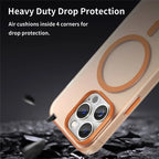 iPhone 14 Pro Translucent Matte Phone Case TPU + PC Anti-Scratch Cover - Orange