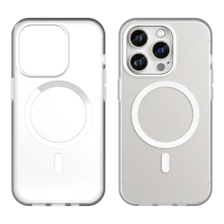 Magnetic Case for iPhone 14 Pro Max Compatible with MagSafe Translucent Matte Back Cover - White
