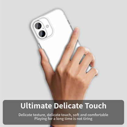 iPhone 17 Cover PC + TPU + PET Mat Anti-Drop Telefon Bagcover - Hvid