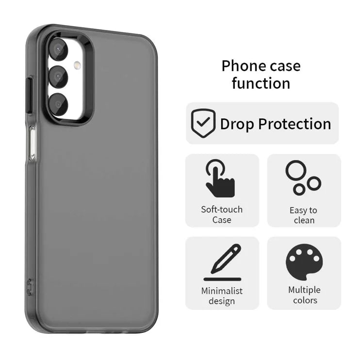 Samsung Galaxy A05s 4G / M14 4G / F14 G4 etui PC+TPU+PET mat anti-fald telefon bagcover - sort