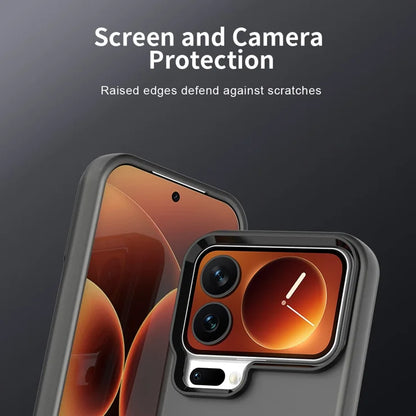 Xiaomi 17 Pro Max Case PC + TPU + PET Matte Anti-Drop Phone Back Cover - Black