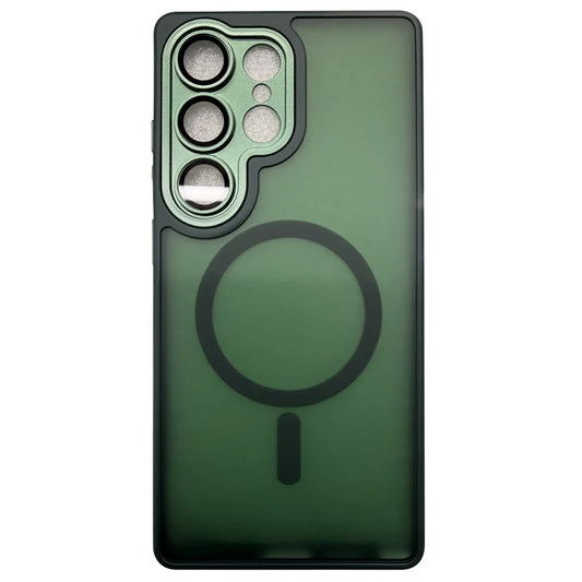 Samsung Galaxy S25 Ultra Case Compatible with MagSafe Skin-Touch PC + TPU Phone Cover - Green