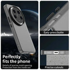 Xiaomi 14 Ultra Case PC+TPU+PET Matte Anti-Drop Phone Back Cover - Black