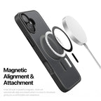 DUX DUCIS Yind Series For iPhone 16 Matte Case Compatible with MagSafe PC+TPU Phone Cover - Black