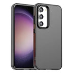 Samsung Galaxy S23 Case PC+TPU+PET Matte Anti-Drop Phone Back Cover - Black