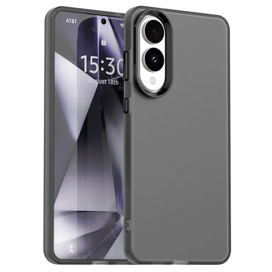 Samsung Galaxy S25 Edge Cover PC + TPU + PET Mat Anti-Drop Telefon Bagcover - Sort