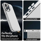 iPhone 14 Pro Case PC+TPU+PET Matte Anti-Drop Phone Back Cover - White